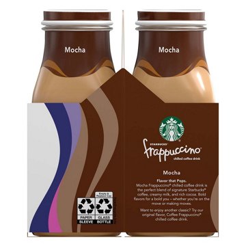 Starbucks Mocha Frappuccino Coffee Drink 4 pk Bottles