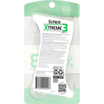 Schick Xtreme Sensitive 3-Blade Disposable Razors, 4 ct