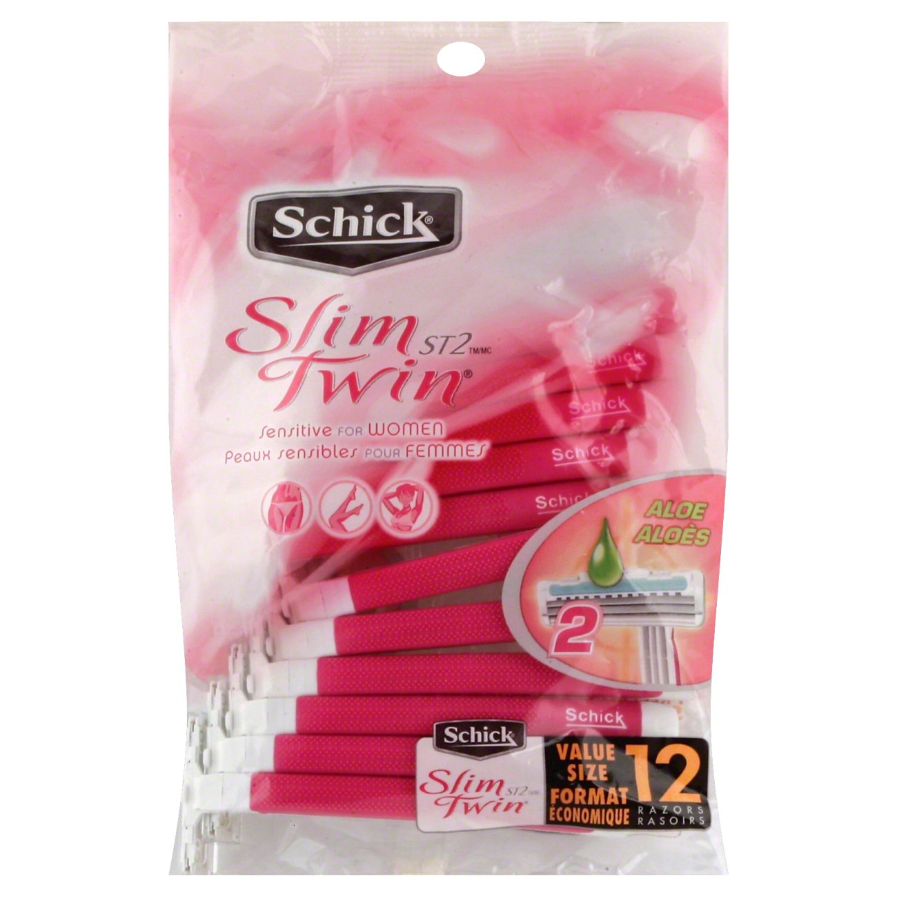 Schick Slim Twin ST2 Sensitive For Women Value Size Razors - Shop ...