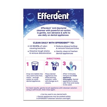 Efferdent Denture & Retainer Cleanser Tablets, 102 ct
