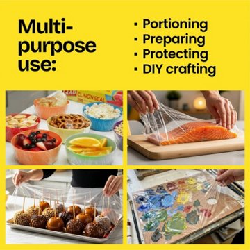 Glad Cling 'N Seal Clear Plastic Wrap, 200 sq ft