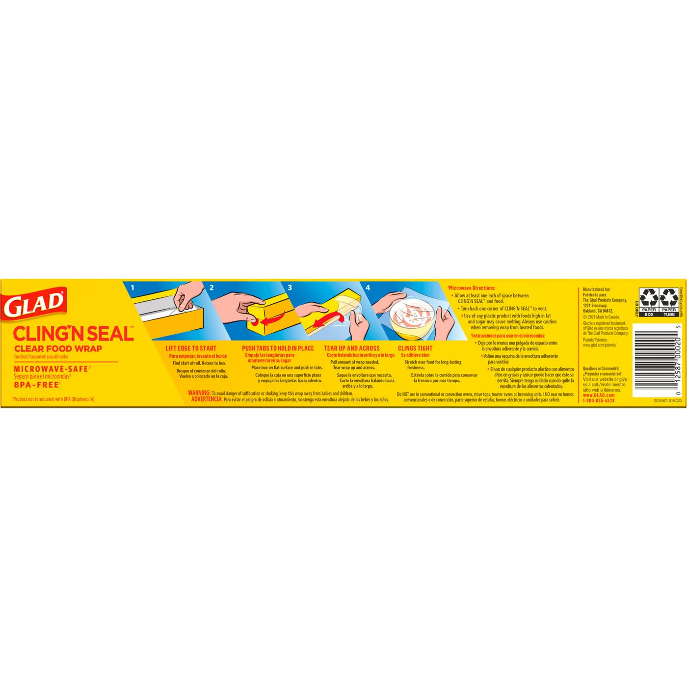 Glad Cling 'N Seal Clear Plastic Wrap; image 6 of 6