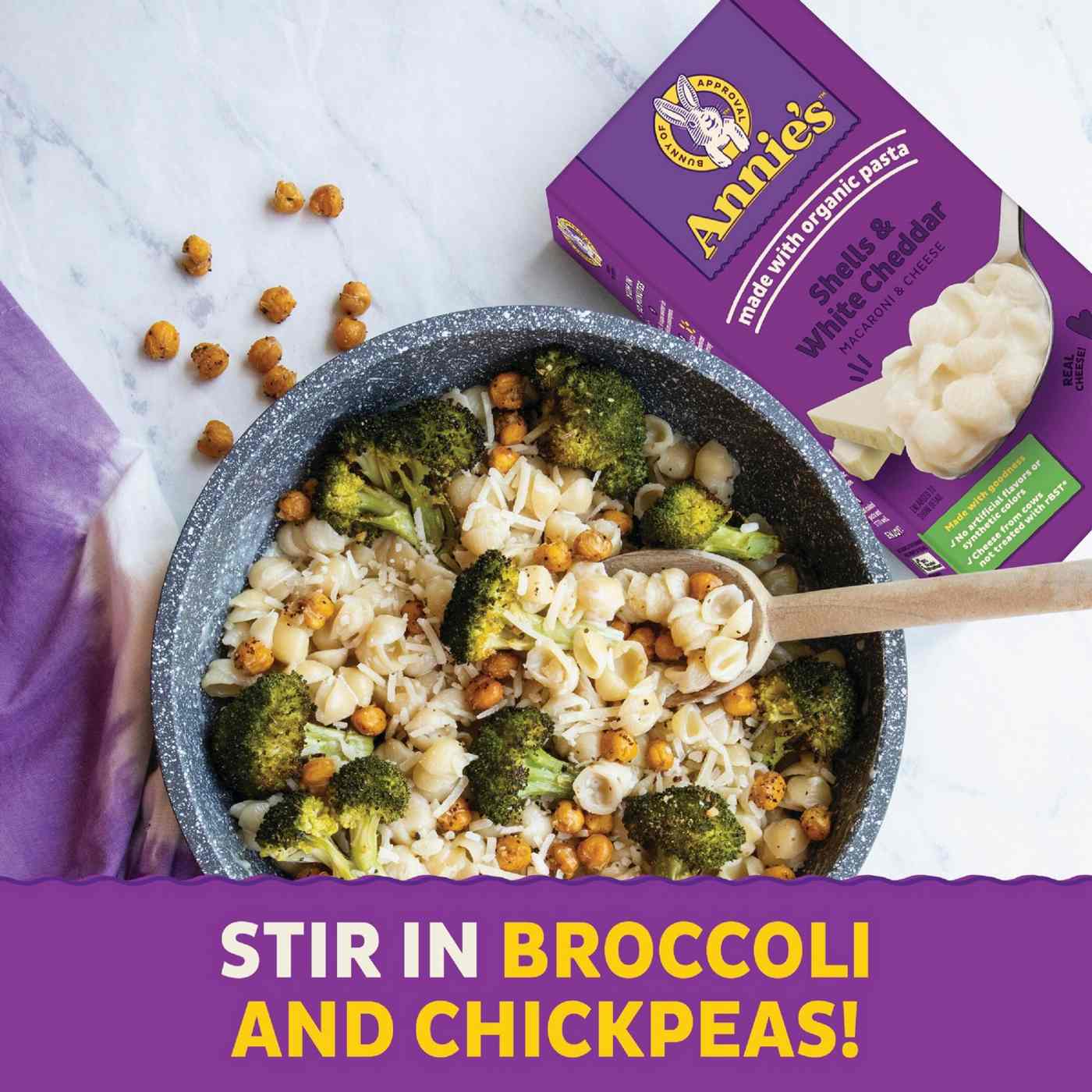 Annie's Shells & White Cheddar Macaroni & Cheese; image 3 of 5