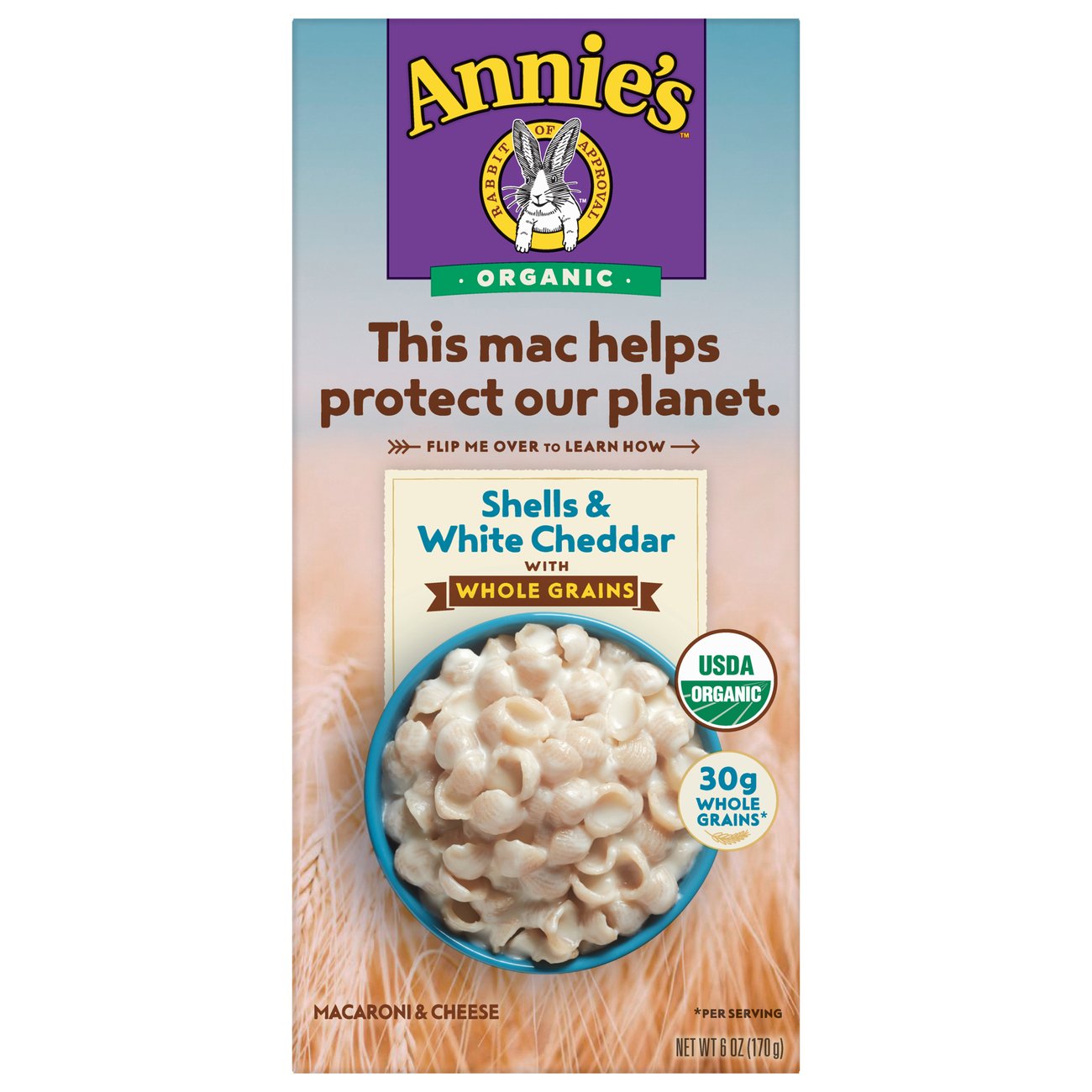 Annie's Homegrown Organic Whole Wheat Shells And White Cheddar Macaroni ...