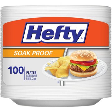 Hefty Everyday Soak Proof 9 Inch Foam Plates, 100 ct