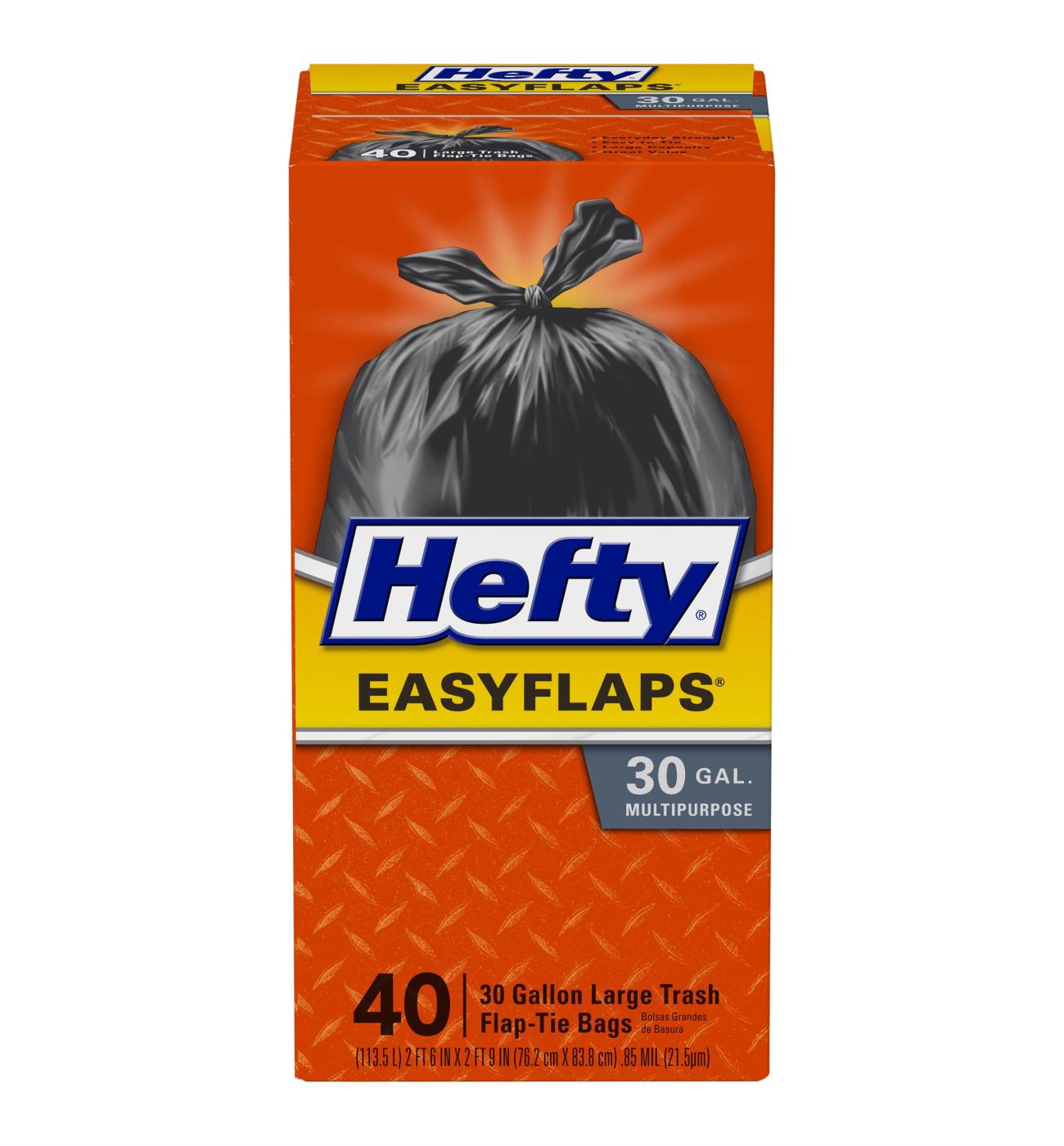 Giant Eagle Large Easy-Tie Flap Top Trash Bags, 30 Gallons, 40 Count at  Select a Store, Neighborhood Grocery Store & Pharmacy