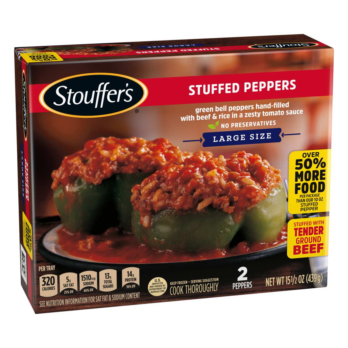 Stouffer's Frozen Stuffed Peppers - Large Size; image 1 of 8