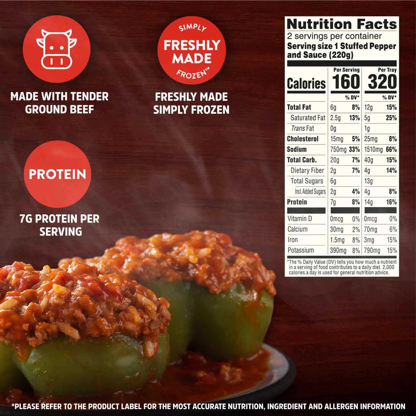 Stouffer's Frozen Stuffed Peppers - Large Size; image 3 of 8