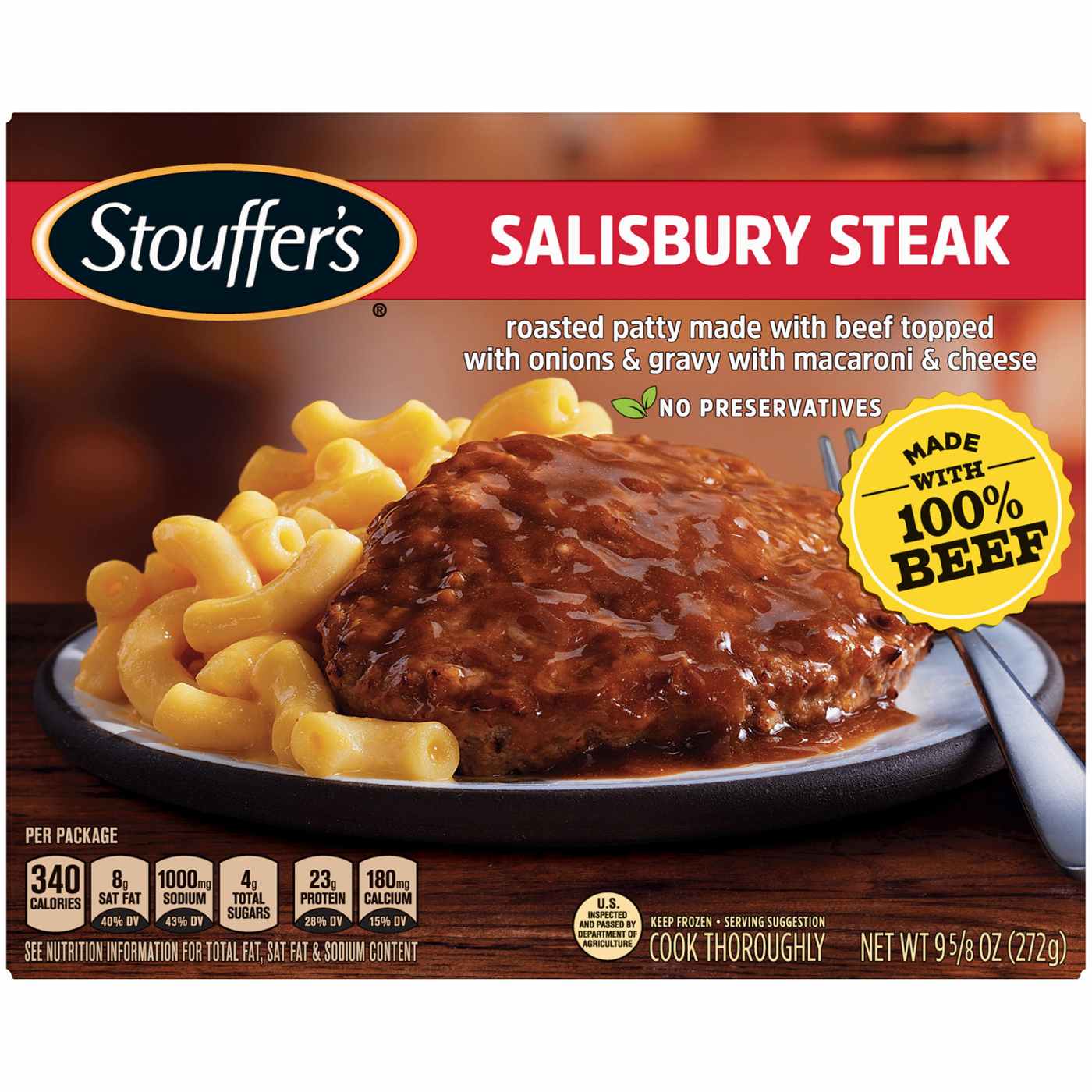 Stouffer's Salisbury Steak Frozen Meal; image 1 of 4