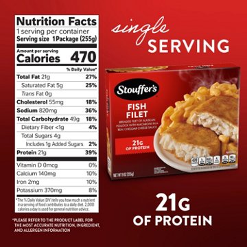 Stouffer's Fish Filet & Mac n' Cheese Frozen Meal
