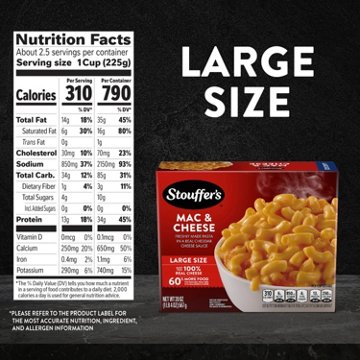 Stouffer's Mac & Cheese Frozen Meal - Large