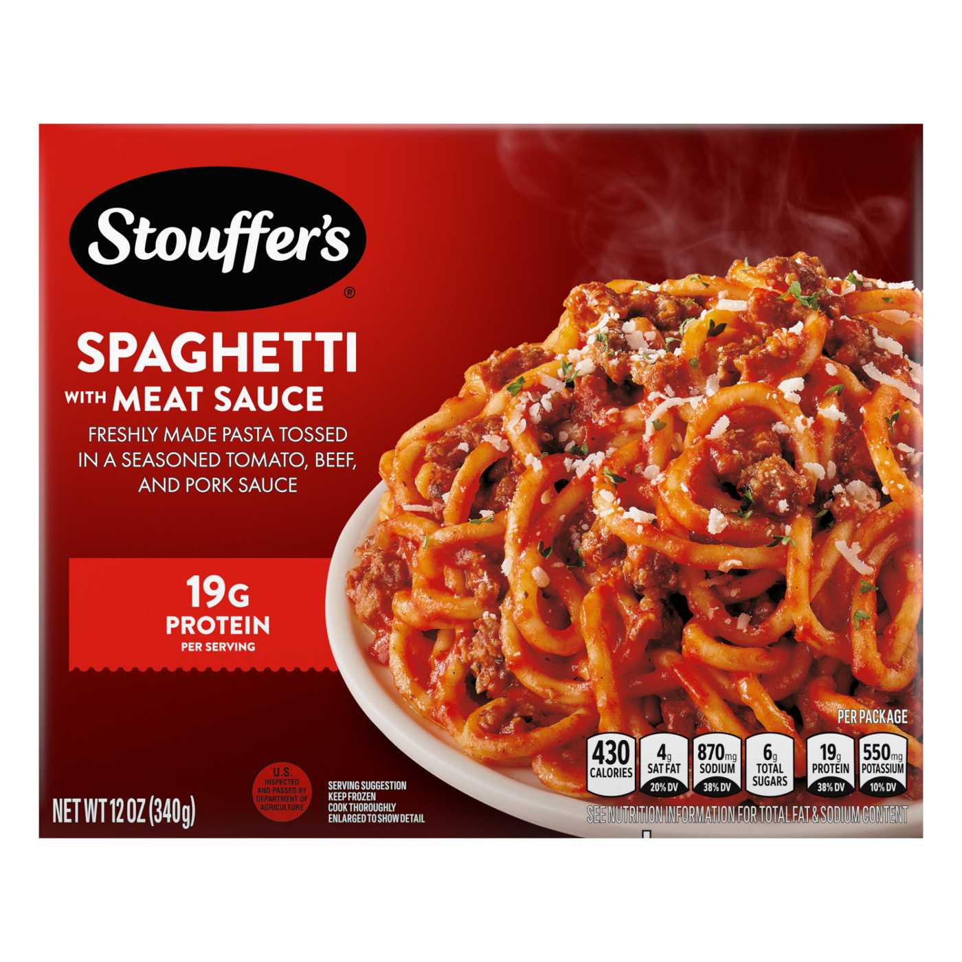 Stouffer's Spaghetti With Meat Sauce Frozen Meal; image 1 of 8