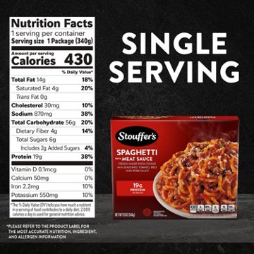 Stouffer's Spaghetti With Meat Sauce Frozen Meal, 12.0 oz