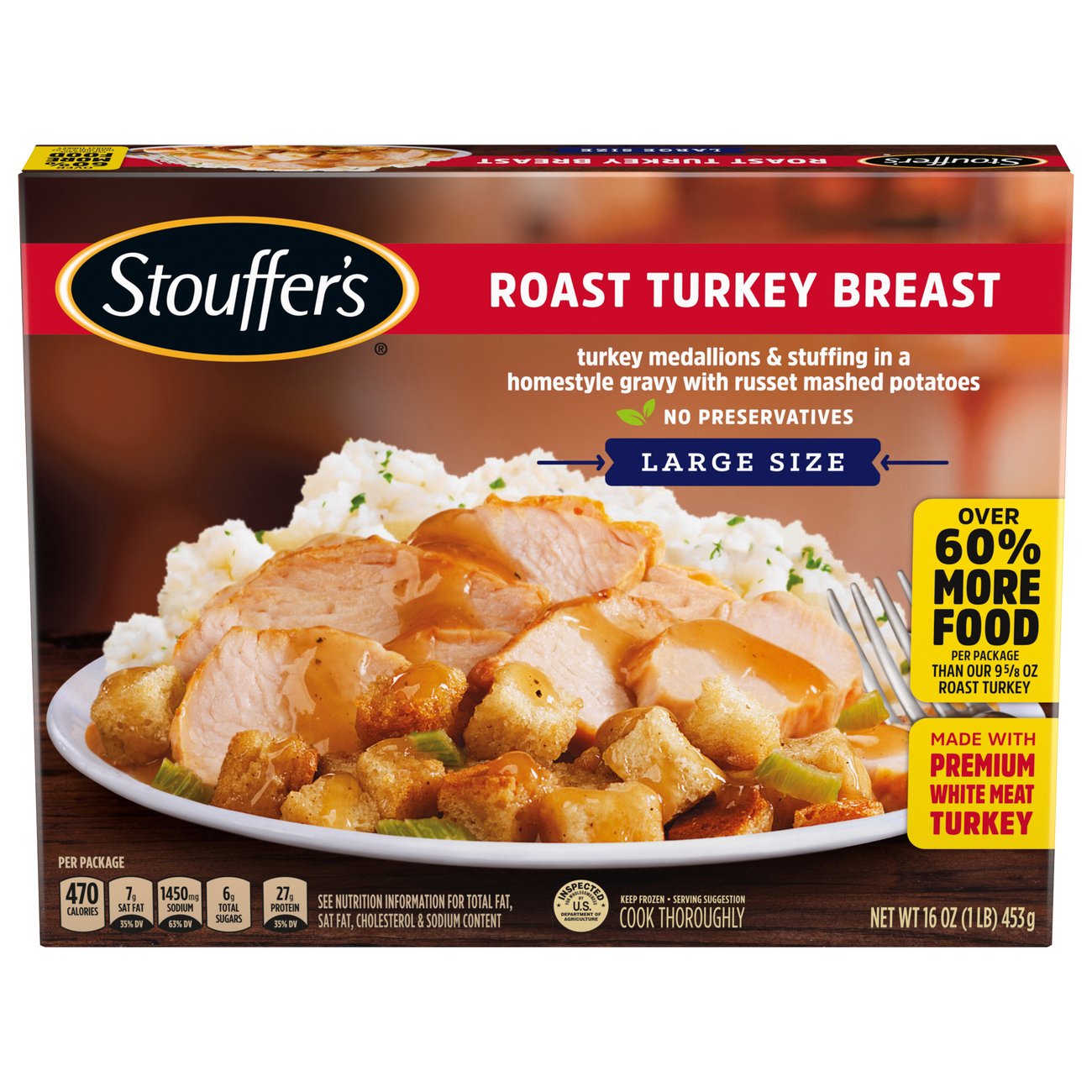 Stouffers Classics Roast Turkey Breast Large Size Shop Entrees