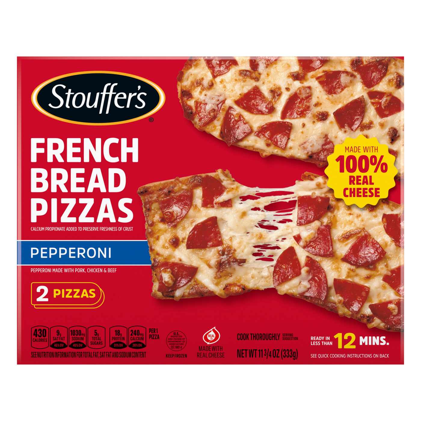 Stouffer's French Bread Frozen Pizzas - Pepperoni; image 1 of 6