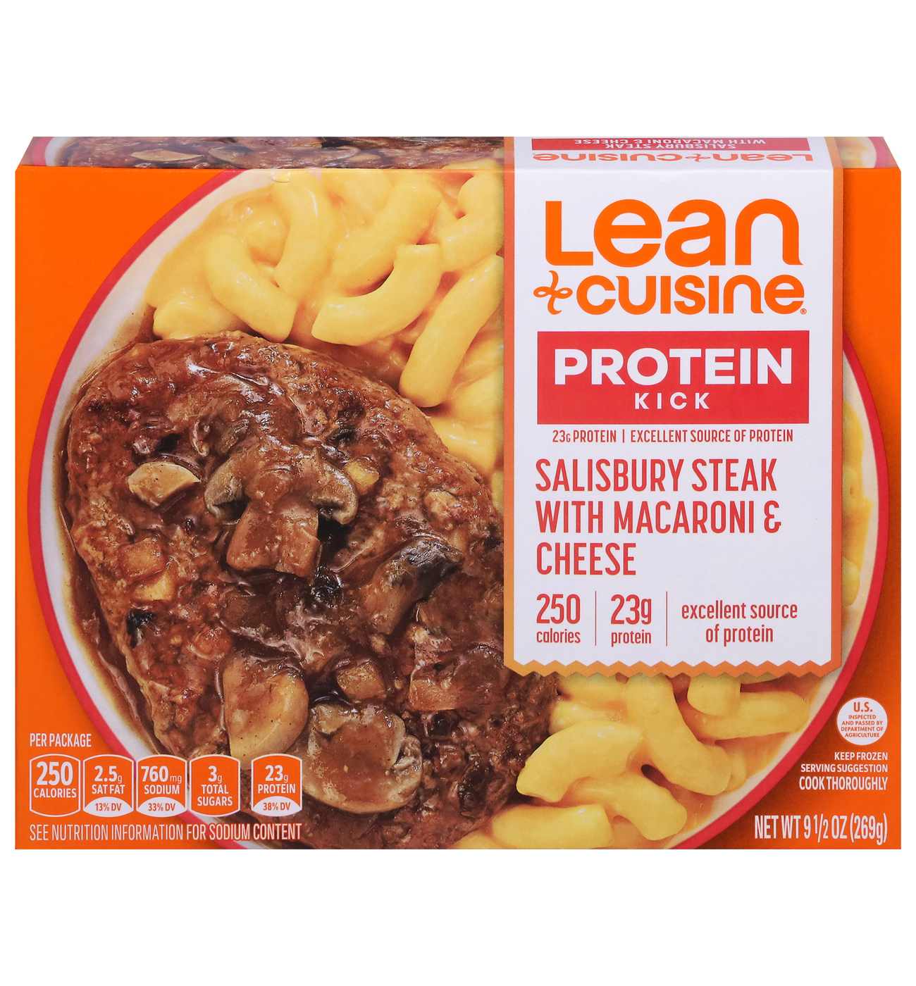 Lean Cuisine 23g Protein Salisbury Steak with Mac & Cheese Frozen Meal; image 1 of 4