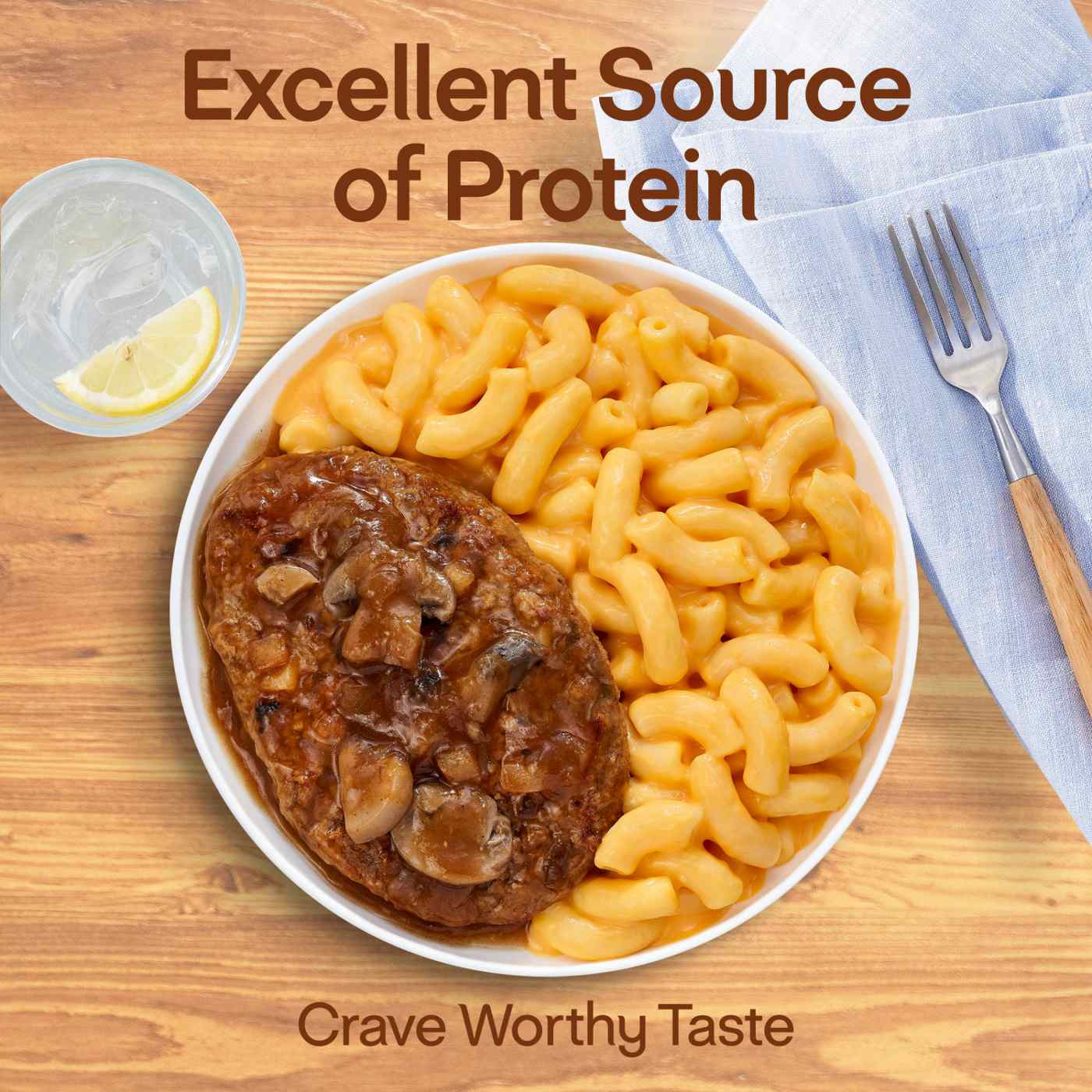 Lean Cuisine 23g Protein Salisbury Steak with Mac & Cheese Frozen Meal; image 3 of 4