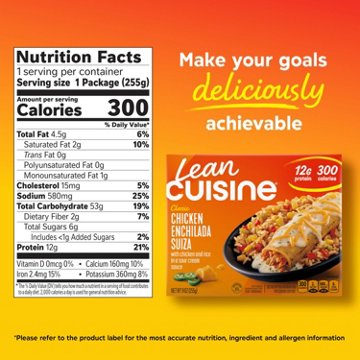 Lean Cuisine 12g Protein Chicken Enchilada Suiza Frozen Meal