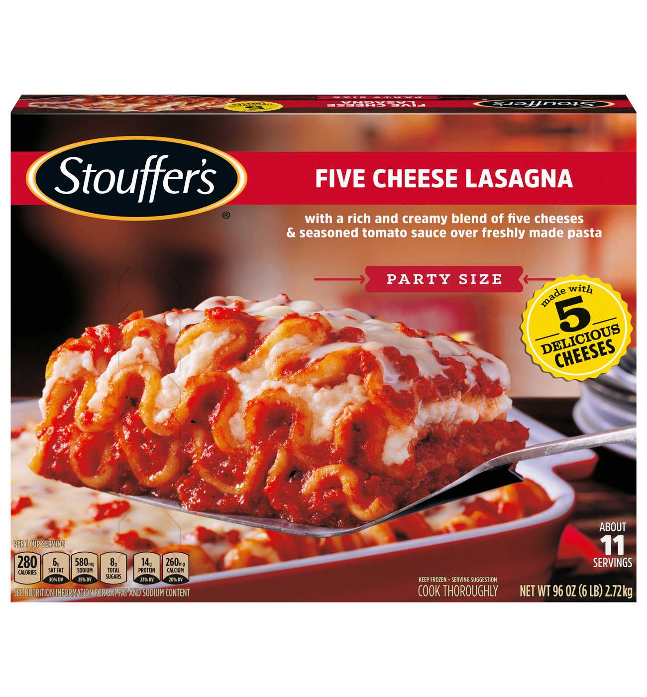 Stouffer's Frozen 5 Cheese Lasagna - Party-Size; image 1 of 7