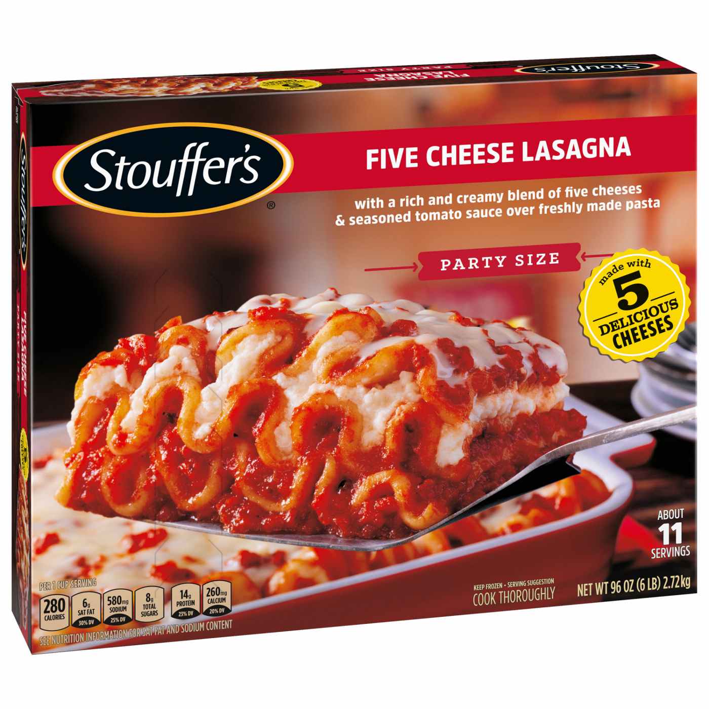 Stouffer's Frozen 5 Cheese Lasagna - Party-Size; image 4 of 7