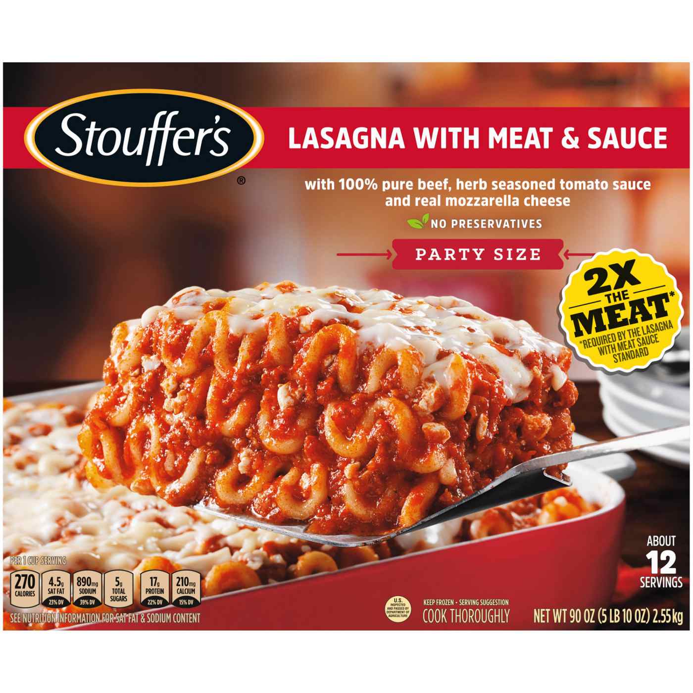 Stouffer's Frozen Meat Lasagna - Party Size; image 1 of 8