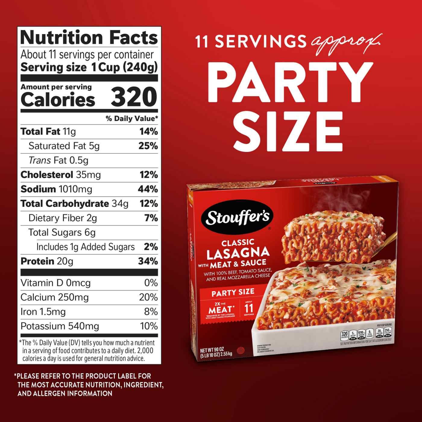 Stouffer's Frozen Meat Lasagna - Party Size; image 5 of 7