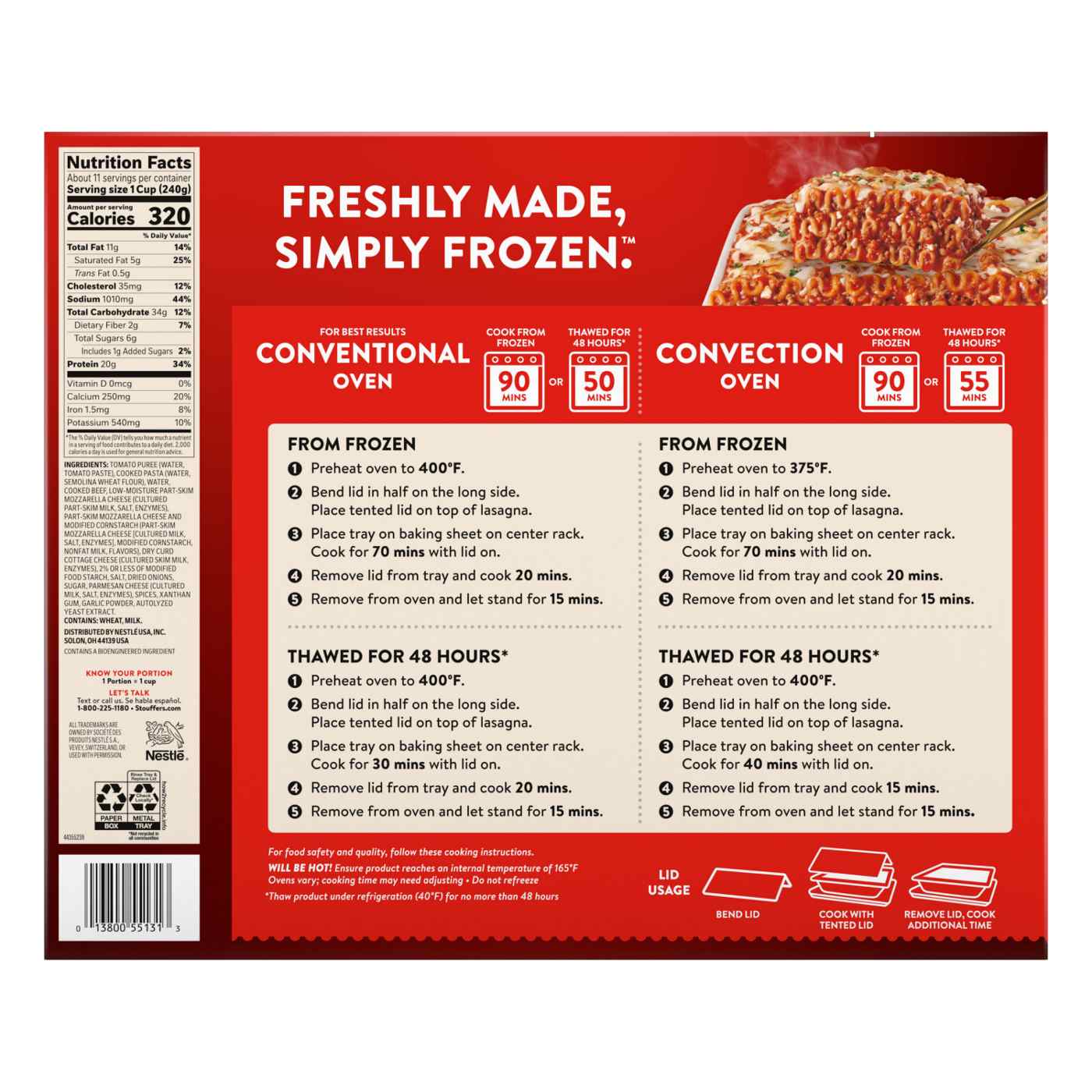 Stouffer's Frozen Meat Lasagna - Party Size; image 6 of 7