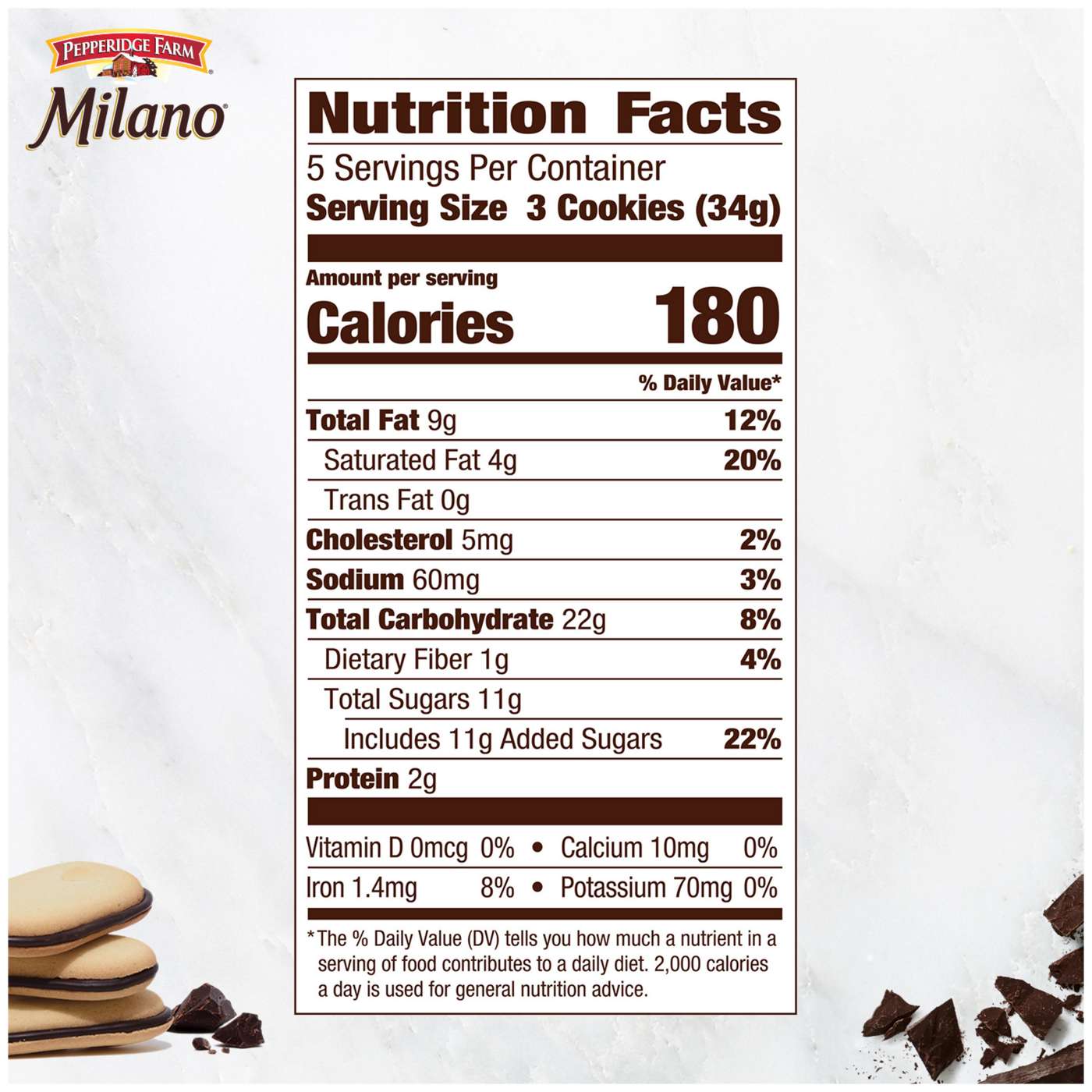 Pepperidge Farm Milano Dark Chocolate Cookies; image 5 of 8