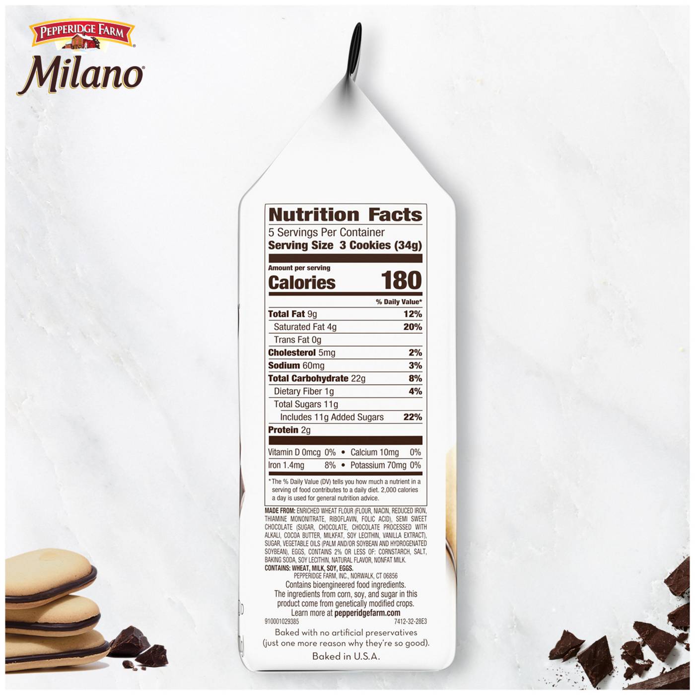 Pepperidge Farm Milano Dark Chocolate Cookies; image 7 of 8