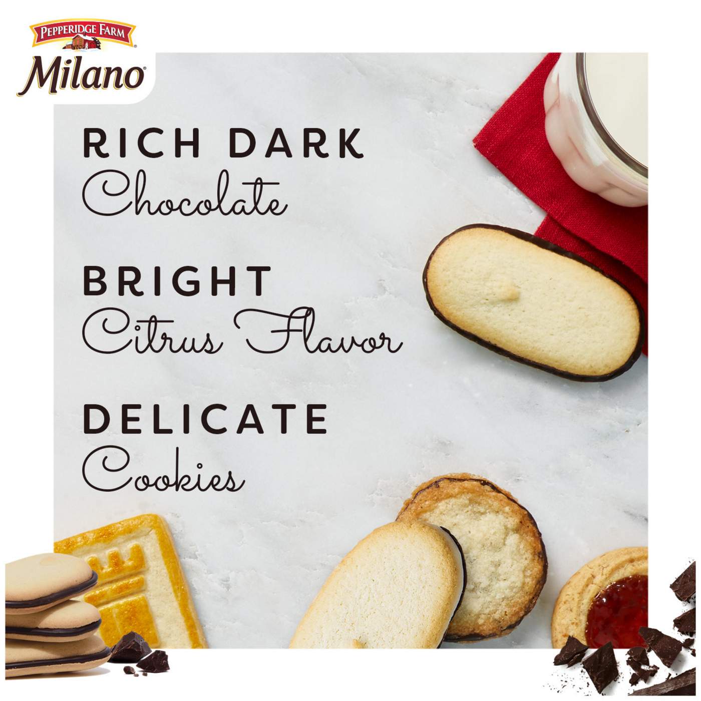 Pepperidge Farm Milano Orange Chocolate Cookies; image 2 of 9