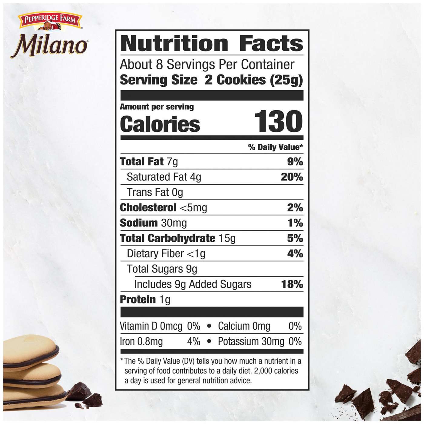 Pepperidge Farm Milano Orange Chocolate Cookies; image 8 of 9