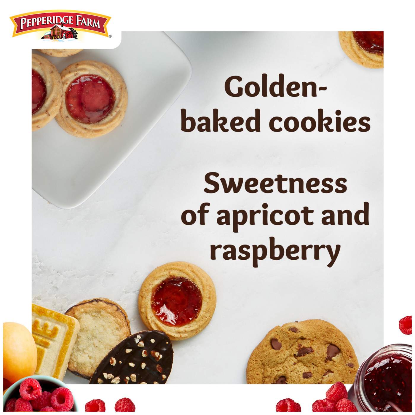 Pepperidge Farm Verona Apricot Raspberry Thumbprint Cookies; image 8 of 9