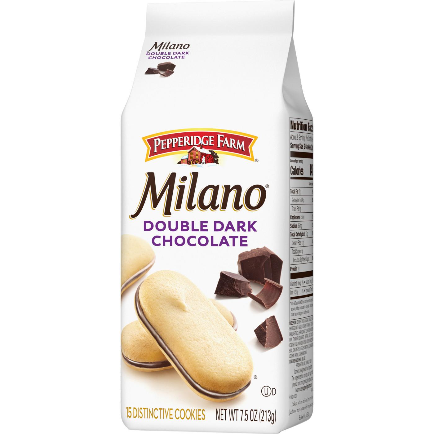 Pepperidge Farm Milano Double Dark Chocolate Cookies; image 3 of 8