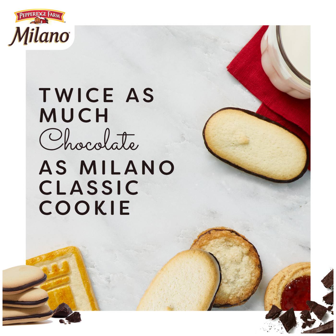 Pepperidge Farm Milano Double Dark Chocolate Cookies; image 7 of 8