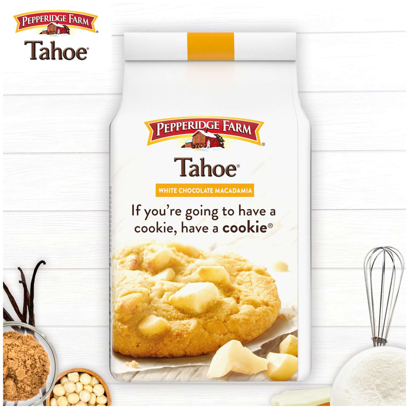 Pepperidge Farm Tahoe Crispy White Chocolate Macadamia Nut Cookies; image 5 of 9