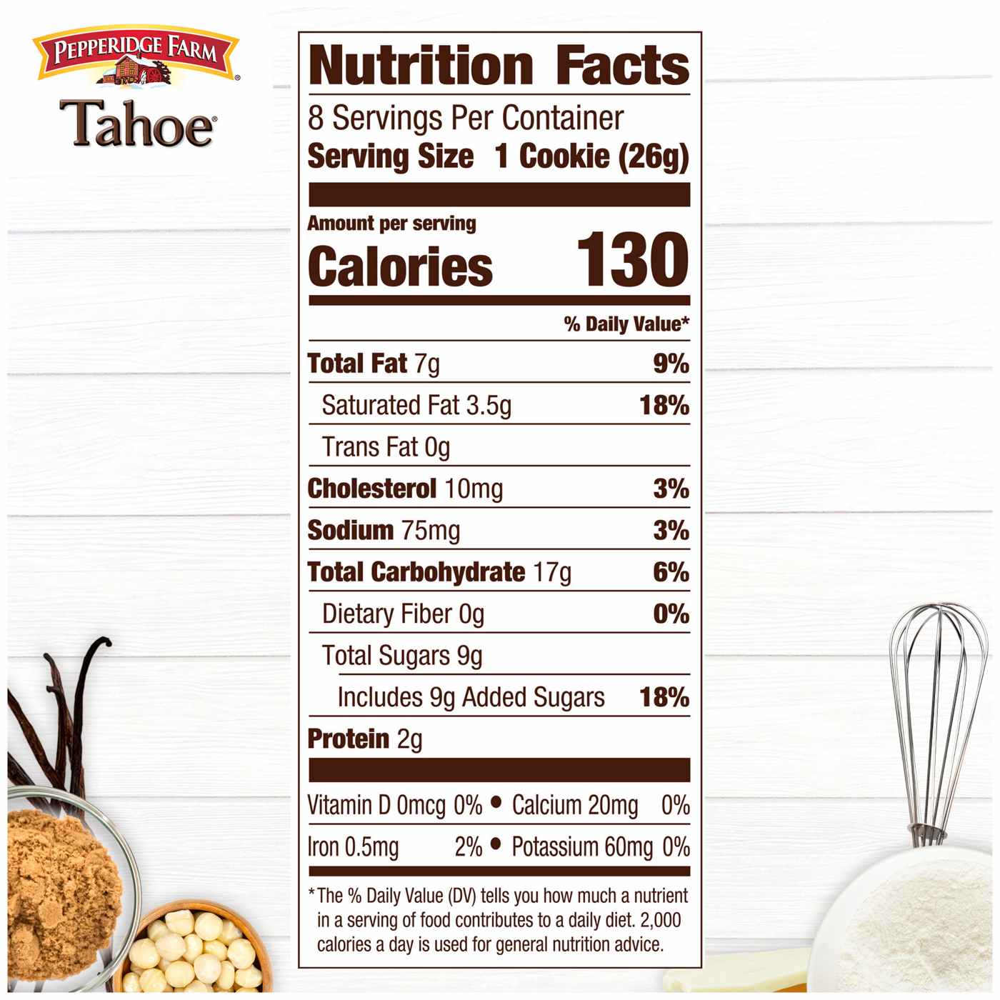 Pepperidge Farm Tahoe Crispy White Chocolate Macadamia Nut Cookies; image 9 of 9