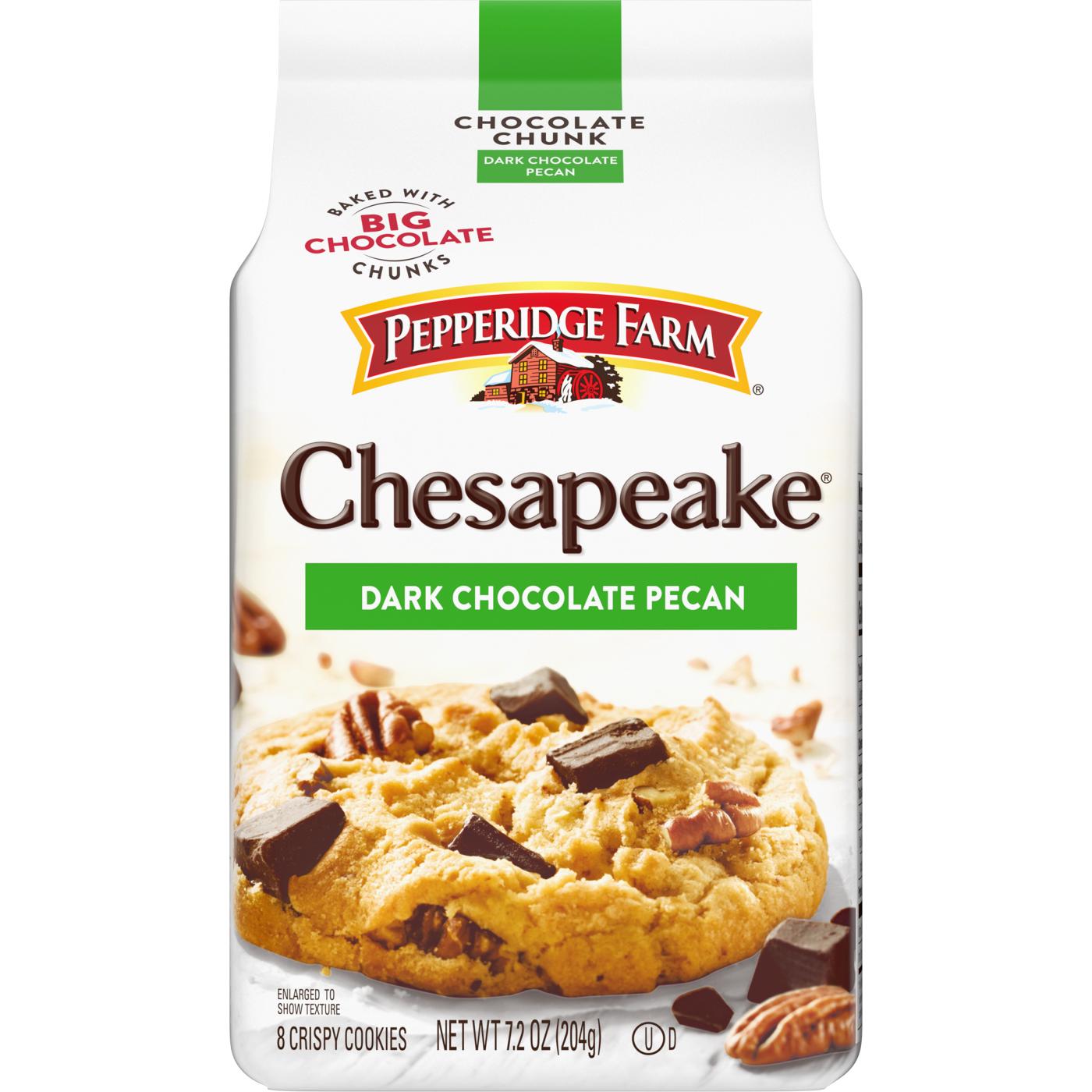 Pepperidge Farm Chesapeake Crispy Dark Chocolate Pecan Cookies; image 1 of 9