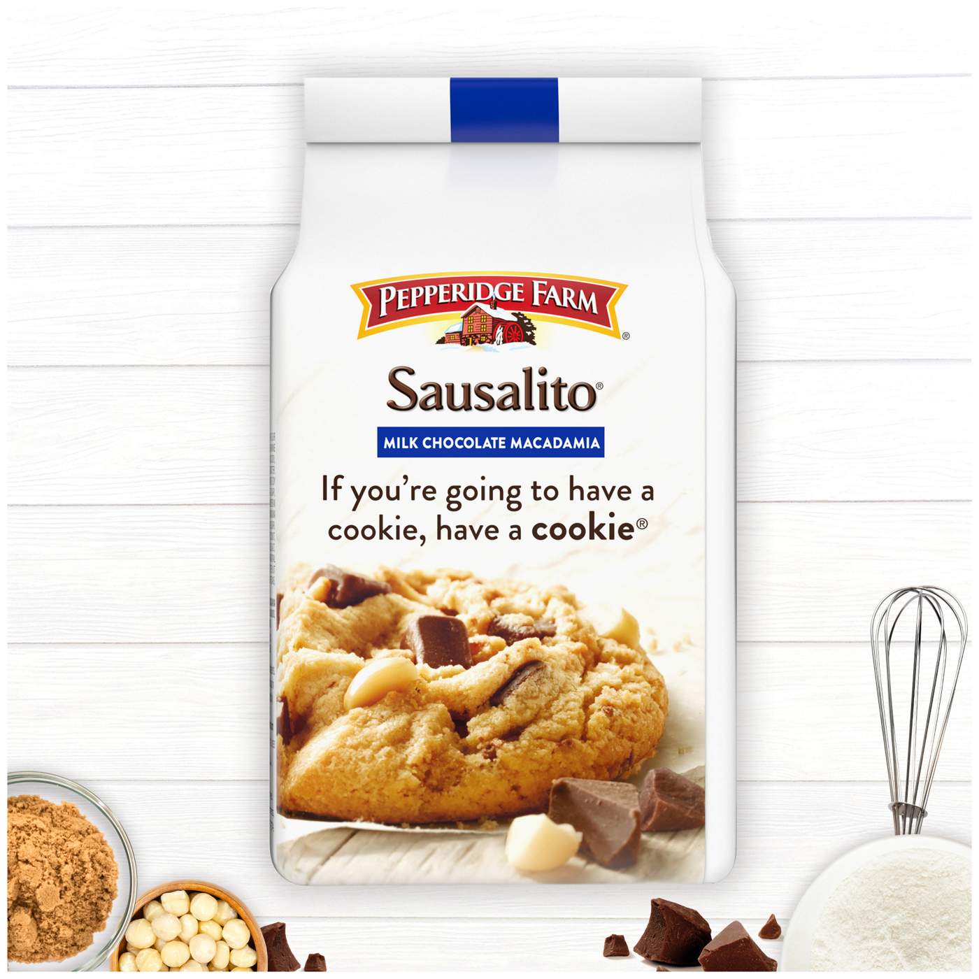 Pepperidge Farm Sausalito Crispy Milk Chocolate Macadamia Nut Cookies; image 2 of 9