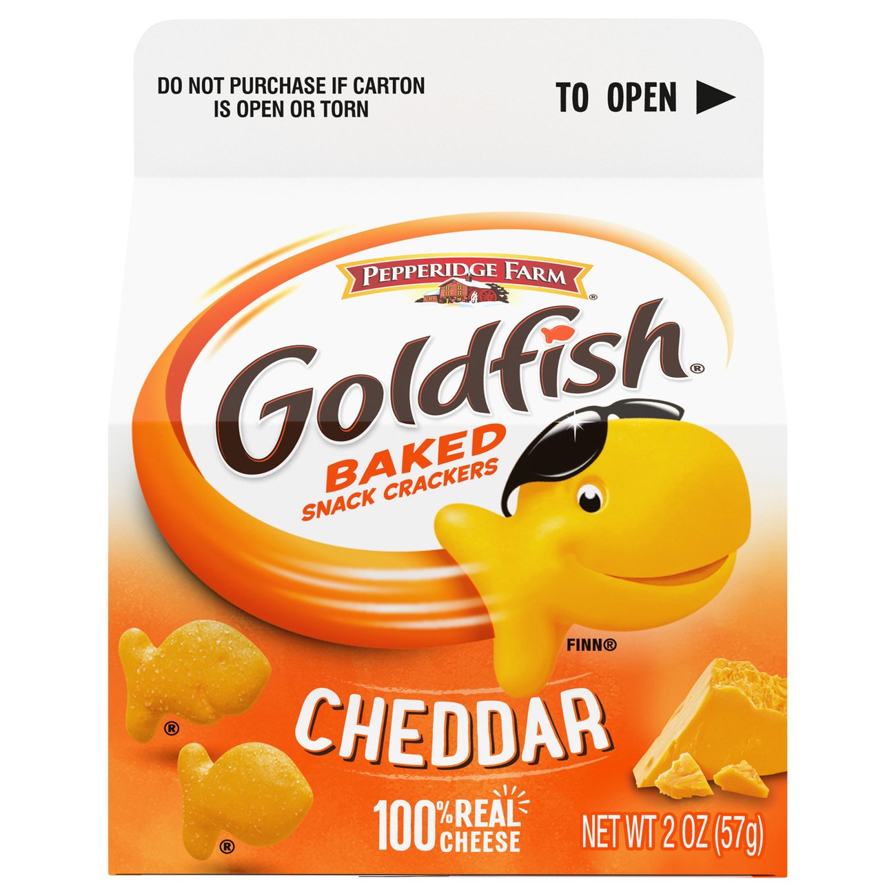 Pepperidge Farm Goldfish Cheddar Baked Snack Crackers Single Serve