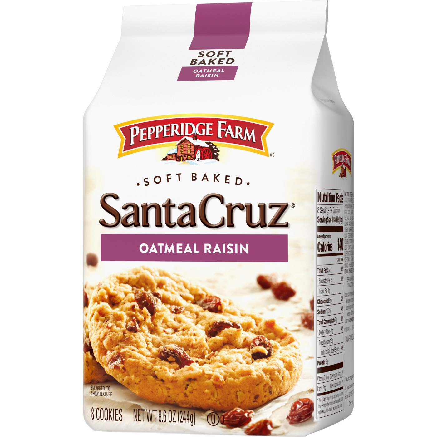 Pepperidge Farm Santa Cruz Soft Baked Oatmeal Raisin Cookies; image 5 of 9