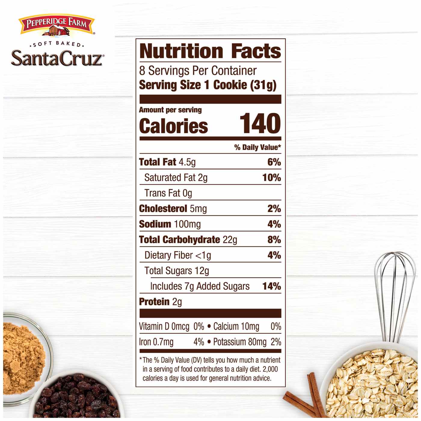 Pepperidge Farm Santa Cruz Soft Baked Oatmeal Raisin Cookies; image 6 of 9