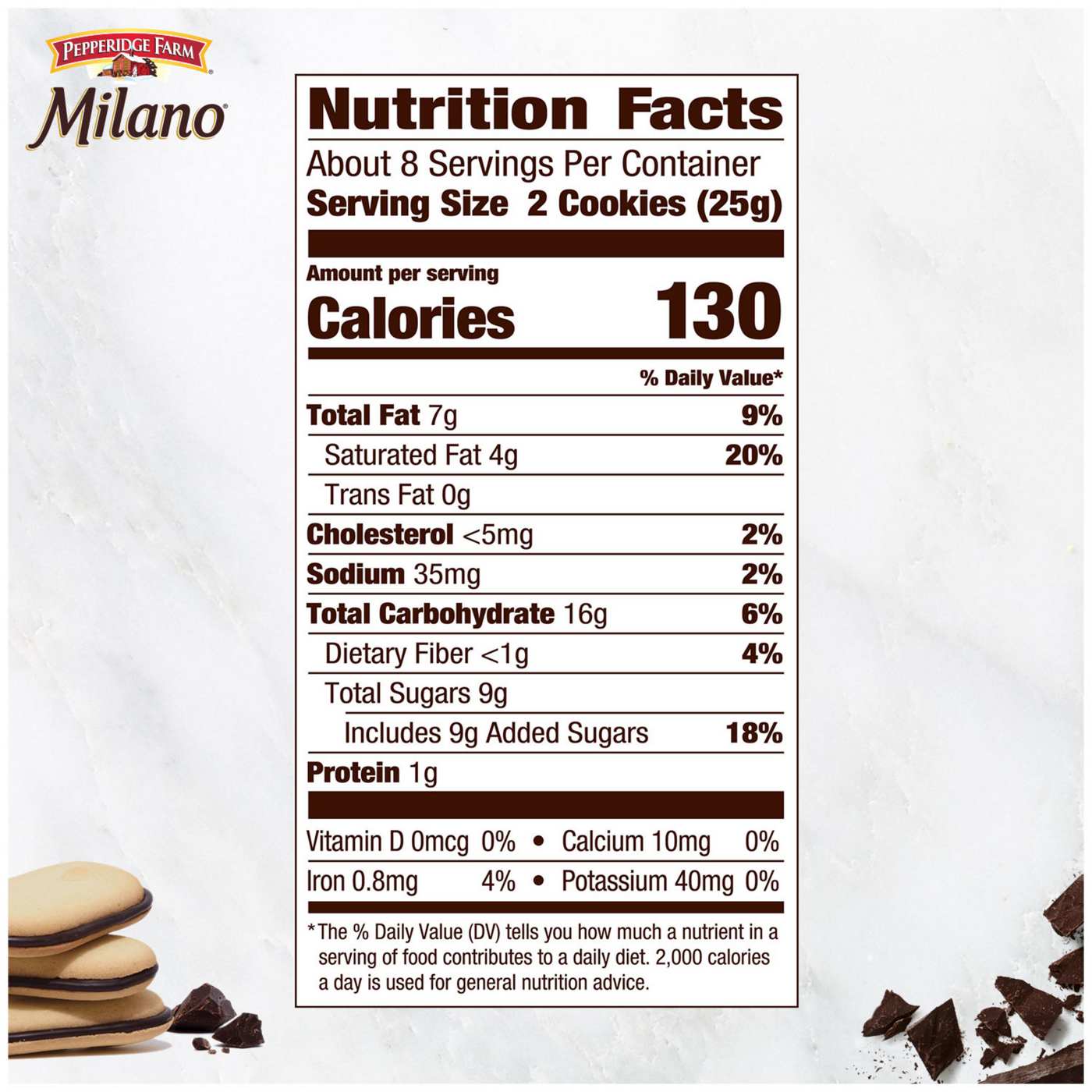 Pepperidge Farm Milano Mint Chocolate Cookies; image 8 of 8