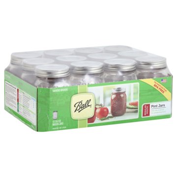 Ball Pint Mason Jars & Lids-Regular Mouth, 12 ct