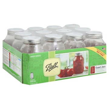 Ball Quart Mason Jars & Lids-Regular Mouth, 12 ct