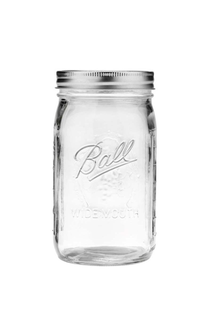 Ball Pint Mason Jars & Lids-Wide Mouth; image 2 of 3