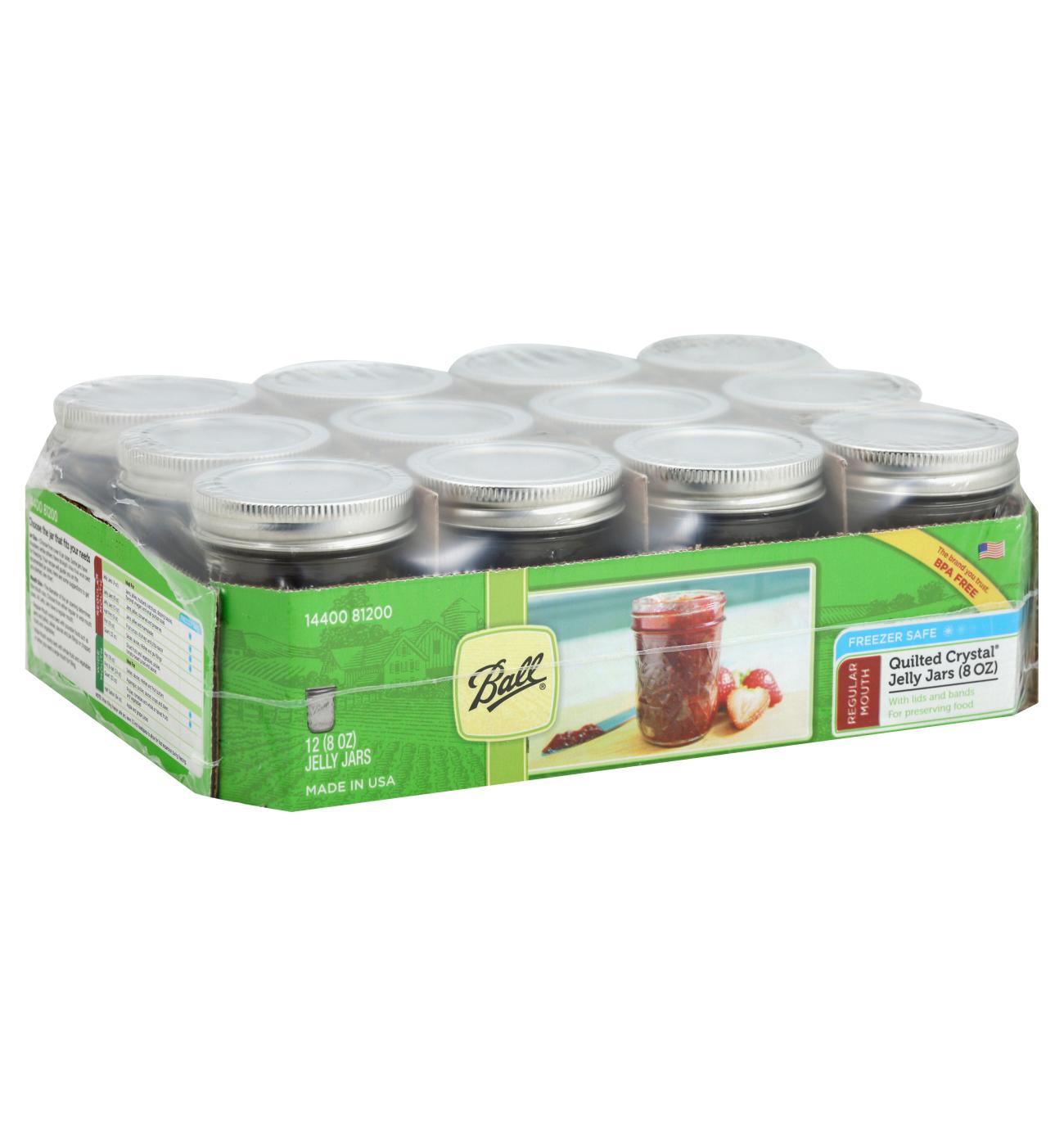 Ball Half Pint Quilted Crystal Jelly Jars & LidsRegular Mouth Shop