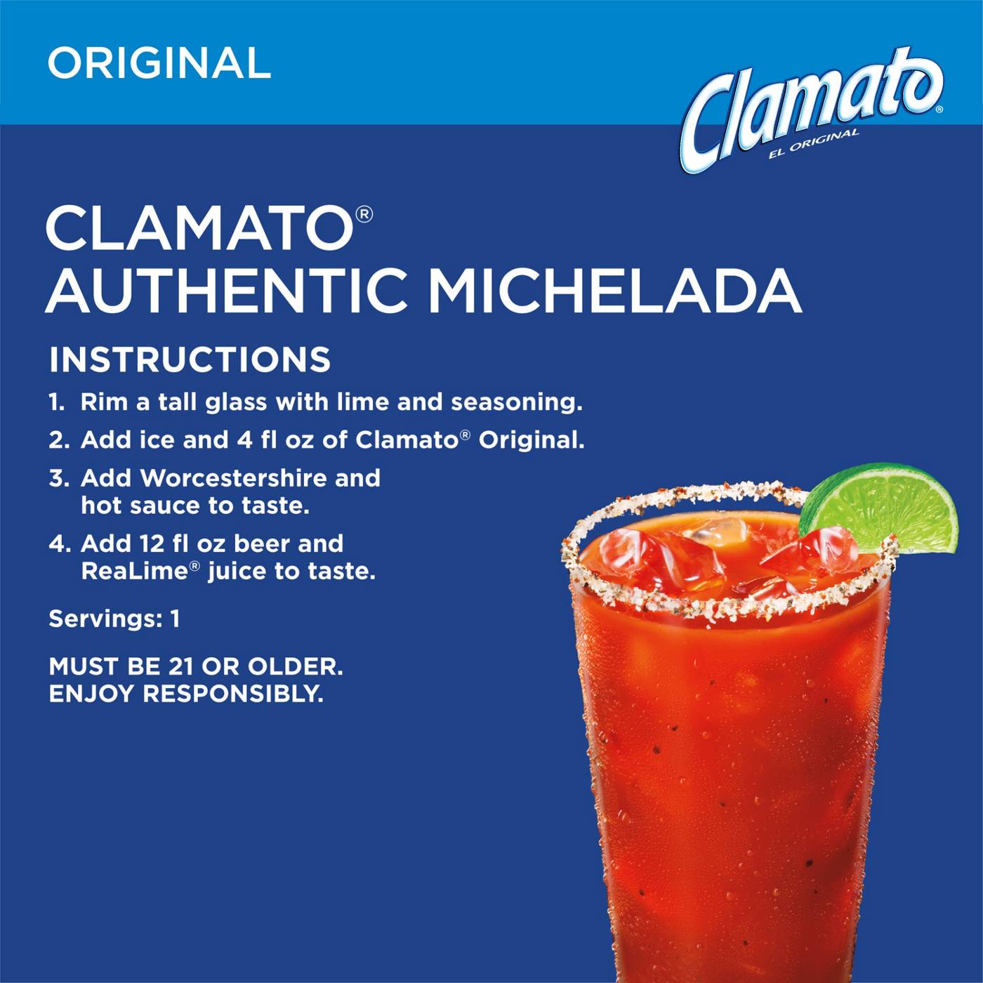 Clamato Original Tomato Cocktail Mixer; image 2 of 8