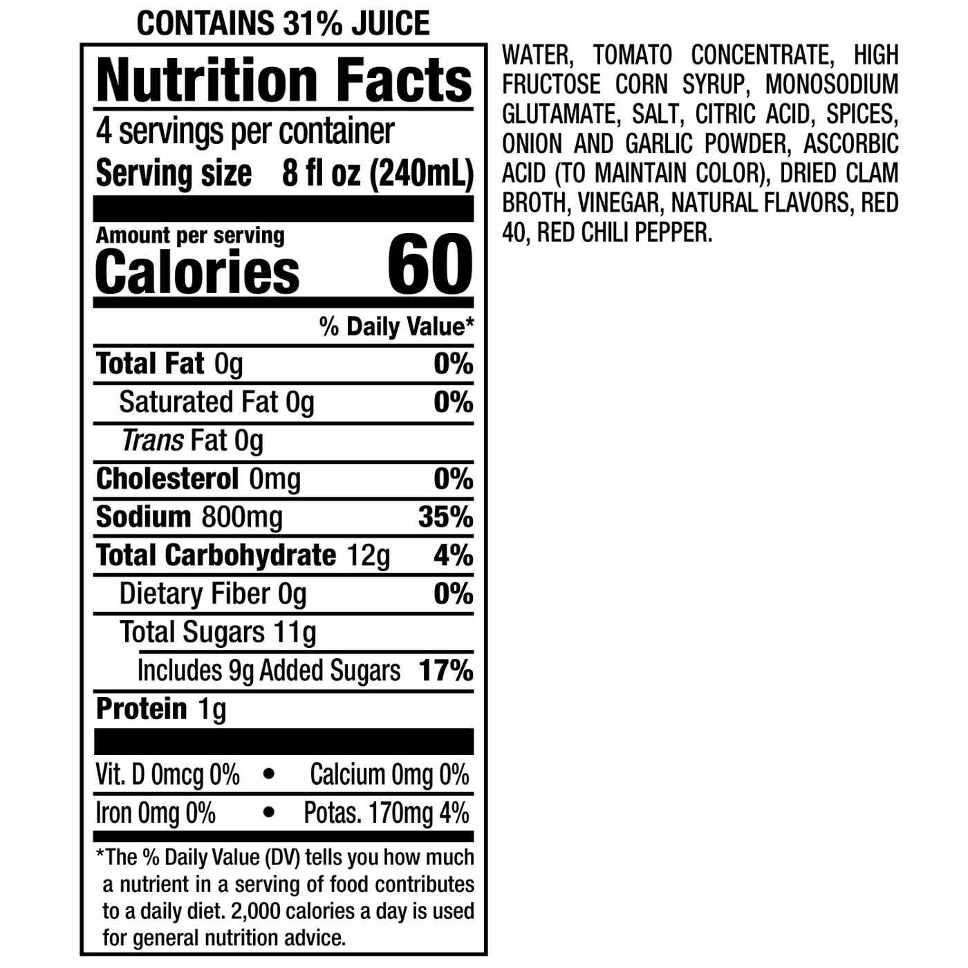 Clamato Original Tomato Cocktail Mixer; image 7 of 8