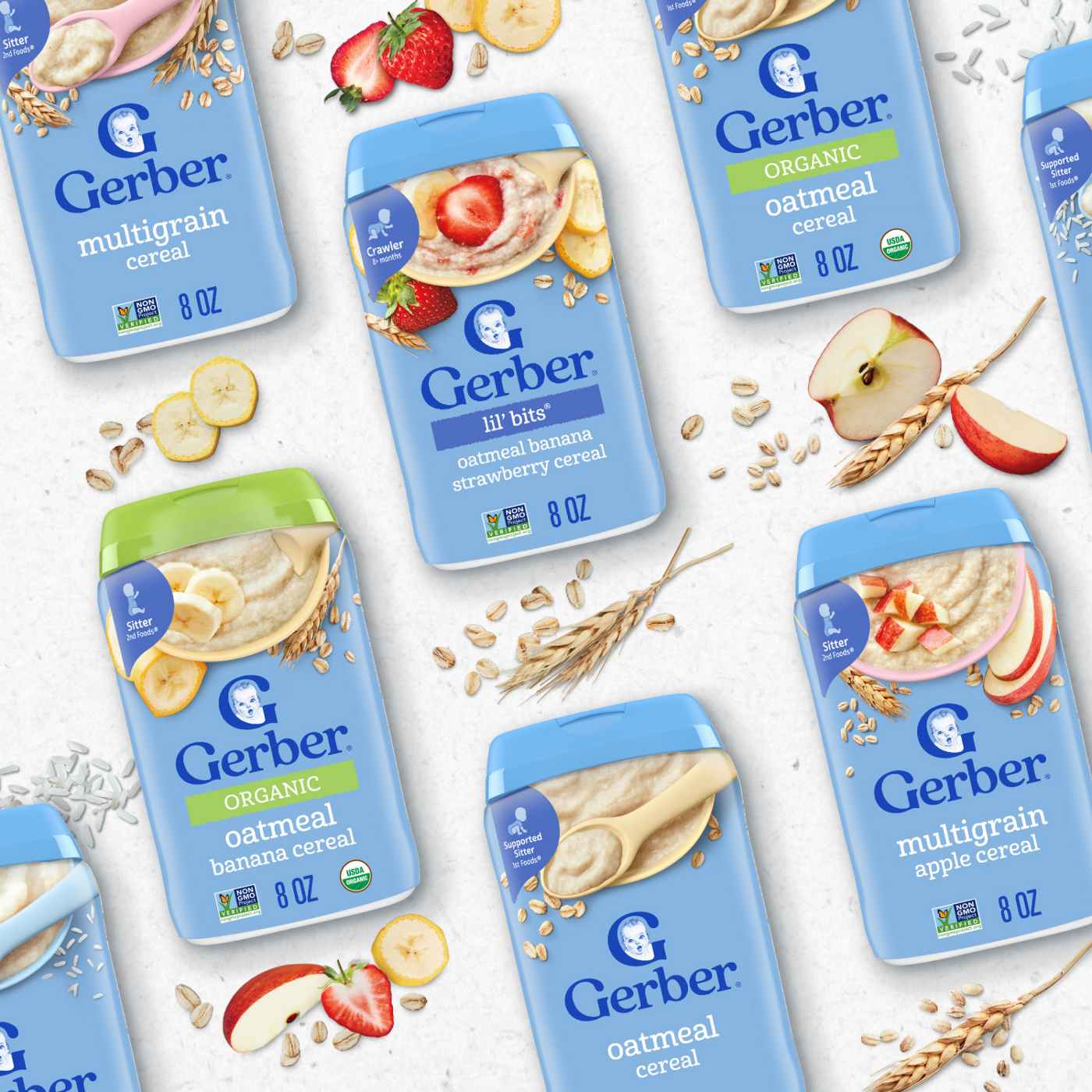 Gerber Cereal for Baby Grain & Grow Multigrain Shop Baby food at HEB