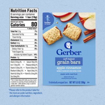 Gerber Soft Baked Grain Bars - Apple Cinnamon
